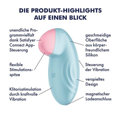 Stymulator łechtaczki satisfyer tropical tip blue